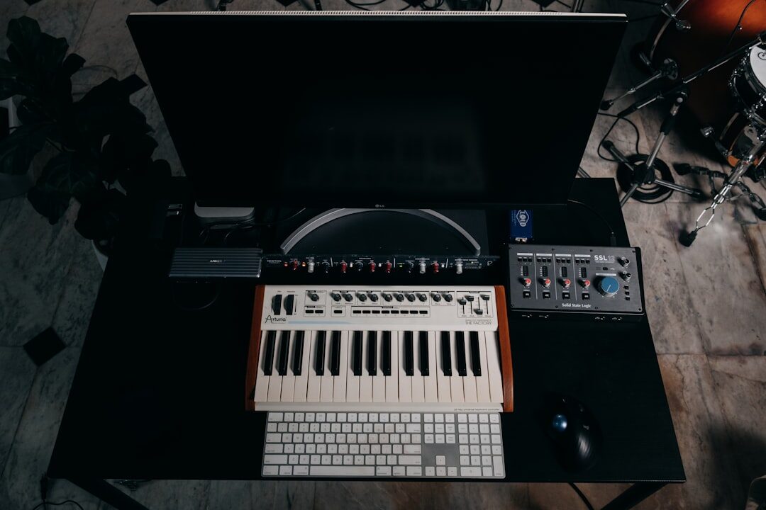 Diverse team of audio professionals in a modern studio